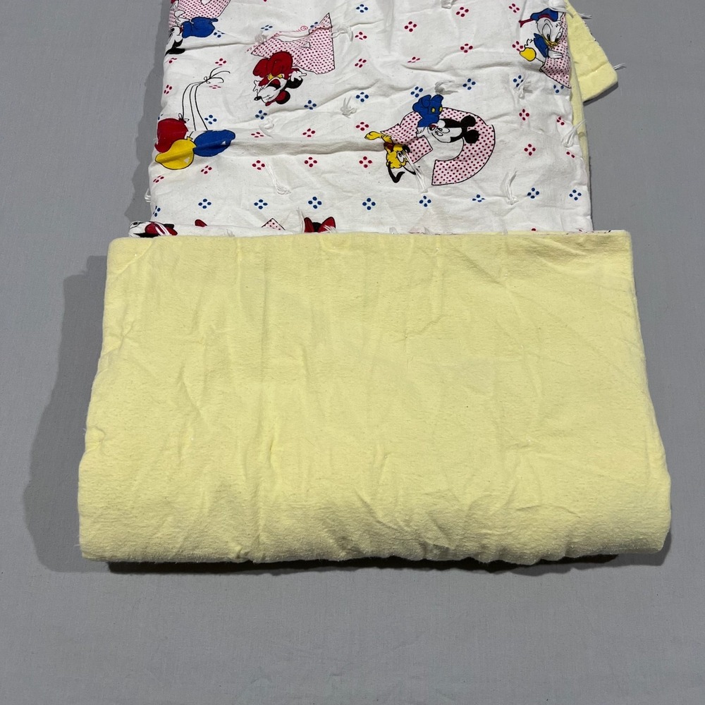 Vintage Walt Disney Baby Mickey Minnie Mouse Friends ABC Printed Crib Blanket - Picture 5 of 6
